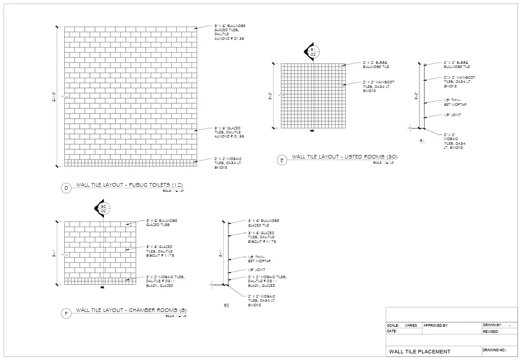 Tile and stone shop drawings sample